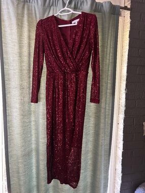 Ivy City Red Sparkle Dress Size Small